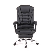 scaun de birou 2 in 1 din piele ecologica - reglabil suport picioare design ergonomic negru imagen 34_0_
0