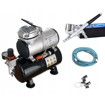 Compresor Aerograf 0,3mm si Furtun AS-186K Compresor Aerograf 0,3mm si Furtun AS-186K