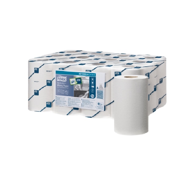 Set 12*Role Laveta hartie Tork 473246 Reflex, minirola, 1 strat, 120m, culoare alb