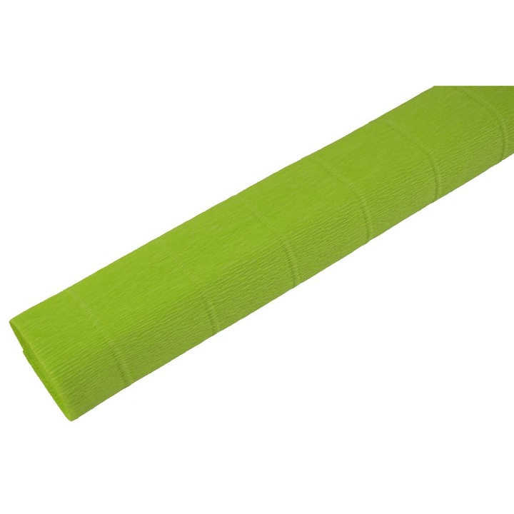 Hartie Creponata Floristica Cartotecnica Rossi, Verde Acid, 0.5x2.5m, 180grame, 558