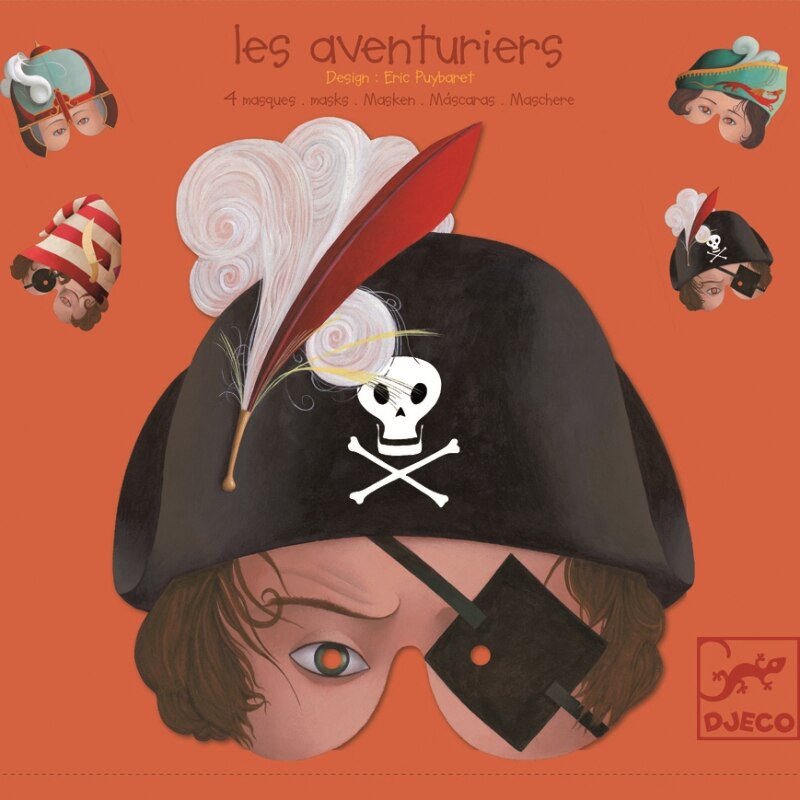 Set 4 masti de carnaval-Aventurieri, Djeco