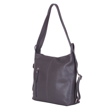 Geanta rucsac 2-in-1 din piele naturala Alesandra gri Geanta rucsac 2-in-1 din piele naturala Alesandra gri