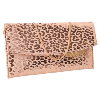 Plic elegant auriu din piele cu imprimeu pantera, magazinuldegenti Plic elegant auriu din piele cu imprimeu pantera, magazinuldegenti