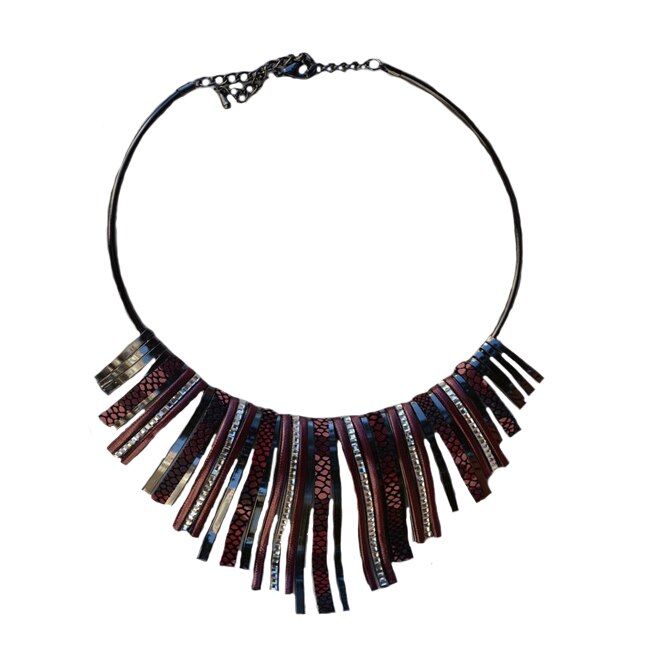 Colier trendy si elegant,colorat , lungime reglabila,D&J Exclussive,negru
