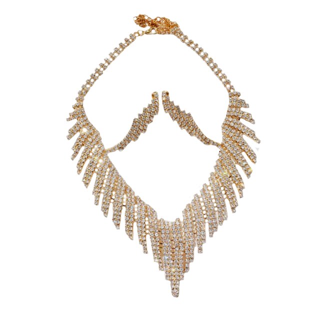 Set rafinat de bijuteri,colier si cercei ,model feeric,D&J Exclussive,auriu