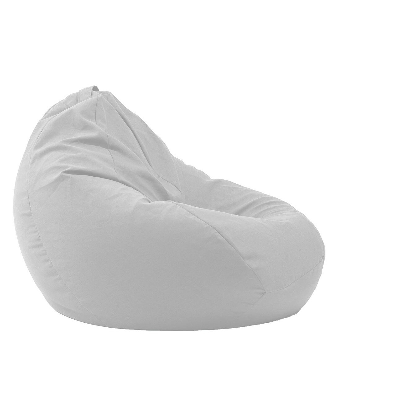 Fotoliu Pufrelax tip Sac Nirvana Grande Gama Premium Textil, Angora Grey , husa detasabila, umplut cu perle polistiren