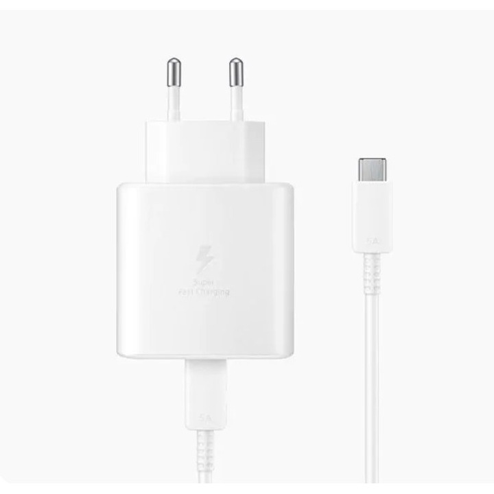 Hálózati töltő Samsung Galaxy Note 10 / Note 10 Plus készülékhez, 45 W /USB-PD/ Szupergyors töltés, fehér