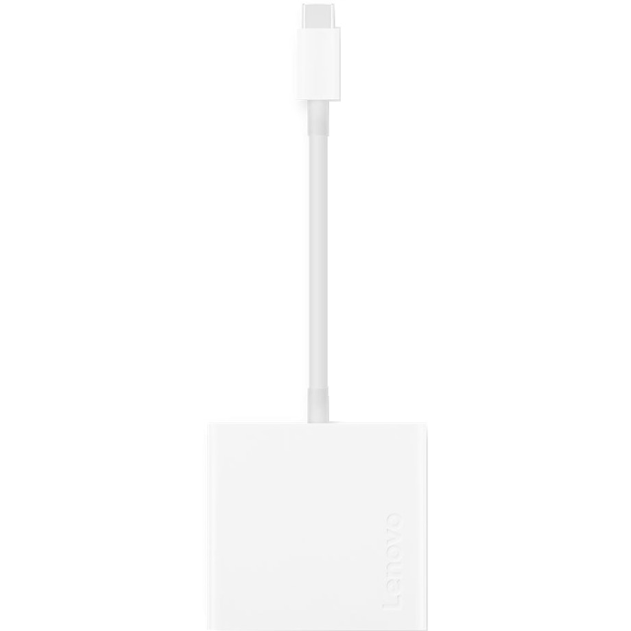 Docking station USB-C Lenovo Travel 3-in-1, Alb