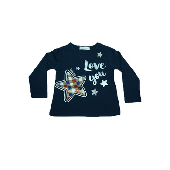 Bluza cu maneca lunga pentru fetite Happy House FOFO-068, Multicolor Bluza cu maneca lunga pentru fetite Happy House FOFO-068, Multicolor