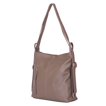 Geanta rucsac 2-in-1 din piele naturala Alesandra kaki Geanta rucsac 2-in-1 din piele naturala Alesandra kaki