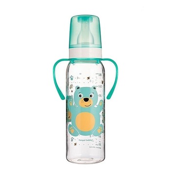 Biberon din polipropilena cu tetina din silicon 250 ml Canpol Babies 11/845, Verde 12+ luni Biberon din polipropilena cu tetina din silicon 250 ml Canpol Babies 11/845, Verde 12+ luni