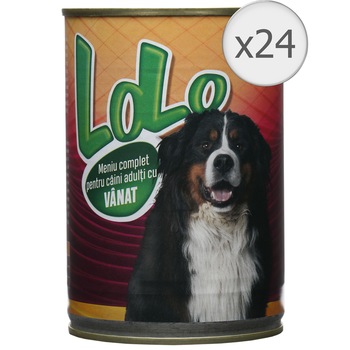 Hrana umeda pentru caini Lolo, Vanat, 24 buc x 415g Hrana umeda pentru caini Lolo, Vanat, 24 buc x 415g