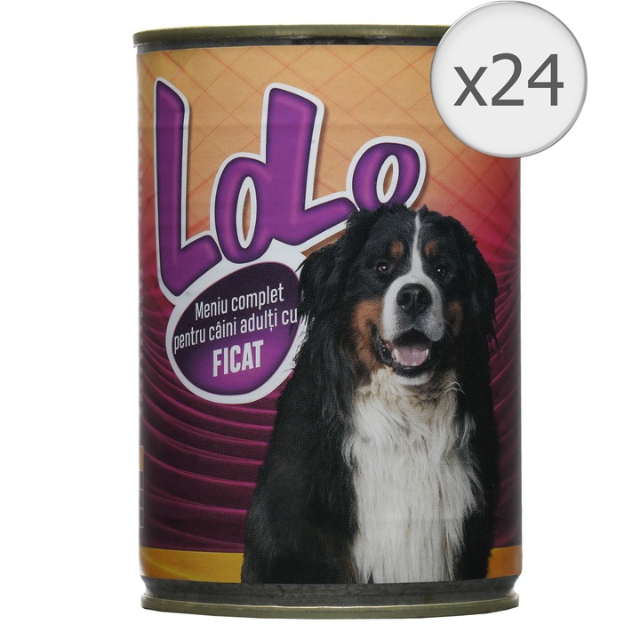 Мокра храна за кучета Lolo, Черен дроб, 24 бр. x 415 гр