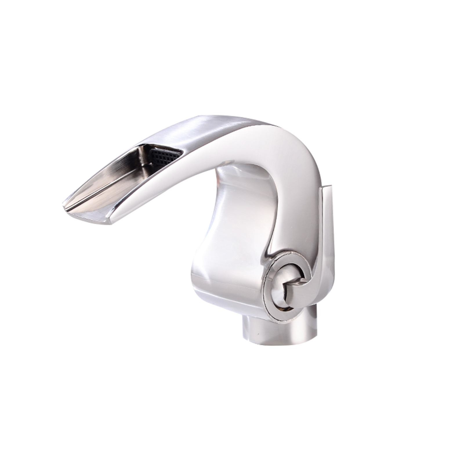 Baterie lavoar montare chiuveta baie cascada inox satinat TRENDY S