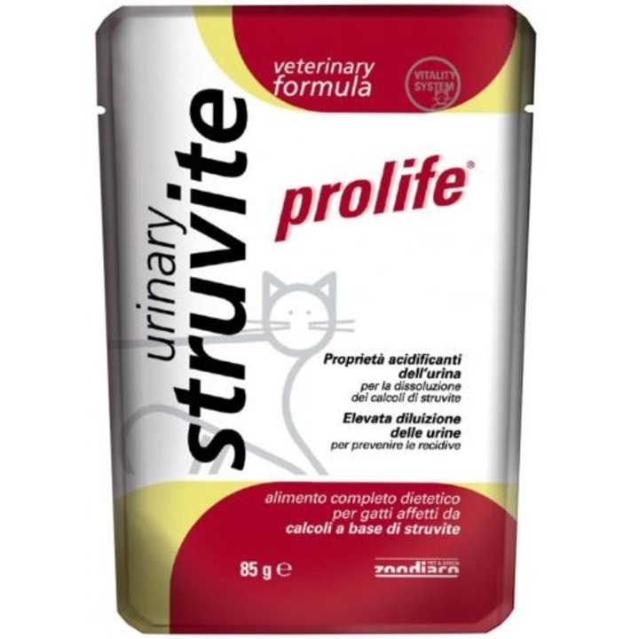 Hrana dietetica pentru pisici, Prolife Vet, Urinary Struvite, set 10 plicuri x 85 g