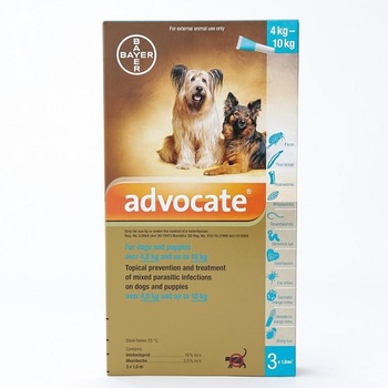 Solutie Antiparazitara, Advocate caini, 4-10 kg, 1 pipeta Solutie Antiparazitara, Advocate caini, 4-10 kg, 1 pipeta
