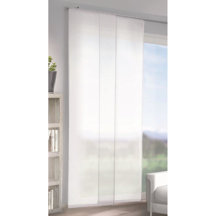 Unique Décor for Unique Homes Bert japán panel típusú függöny, 245 x 60 cm, Fehér