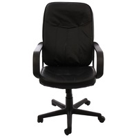 scaun birou directorial art roma sezutul si spatarul au interiorul din lemn stratificat acoperit cu burete si tapiterie din imitatie de piele neagra imagen 14_0_
0