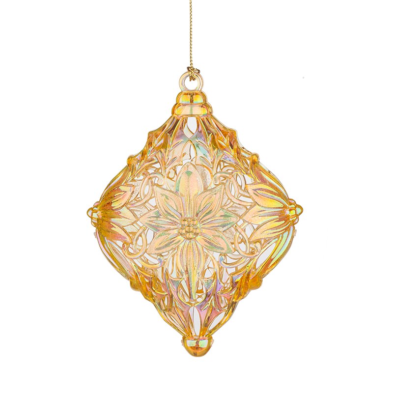 Figurina brad in forma de romb imbracat, Auriu