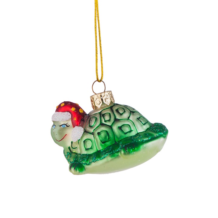 Коледна играчка Димс-92 Костенурка L020, стъкло, 3 см