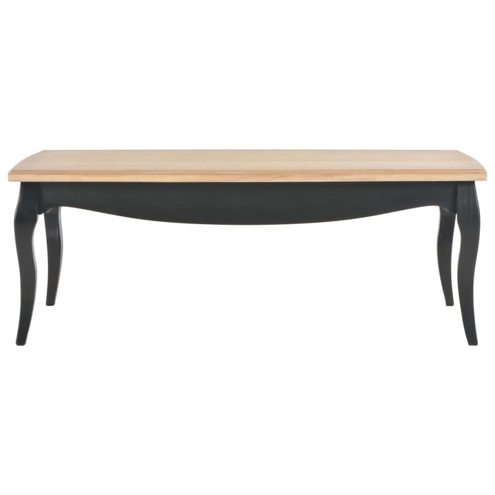 Masuta de cafea, vidaXL, Lemn pin, 110 x 60 x 40 cm, Negru/Maro