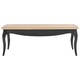 Masuta de cafea, vidaXL, Lemn pin, 110 x 60 x 40 cm, Negru/Maro