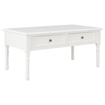 Masuta de cafea, vidaXL, Lemn pin, 100 x 55 x 45 cm, Alb Masuta de cafea, vidaXL, Lemn pin, 100 x 55 x 45 cm, Alb