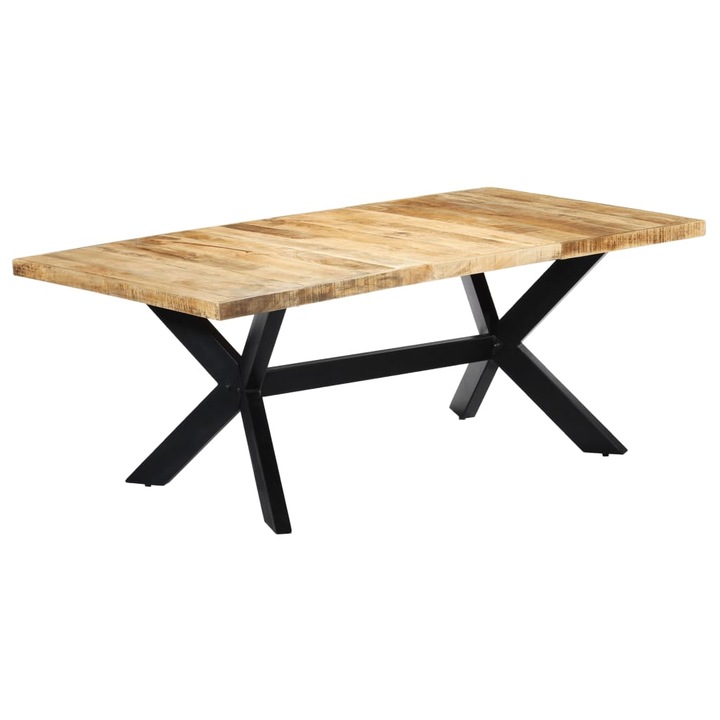 Masa de bucatarie vidaXL, 200x100x75 cm, lemn masiv de mango, 49.55 kg