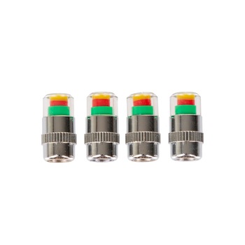 Set 4 capacele roata 4Cars cu indicator presiune Set 4 capacele roata 4Cars cu indicator presiune