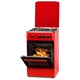 Aragaz LDK 5060 GRAI Red RMV, 4 Arzatoare, Siguranta, Grill, Rotisor, Aprindere, Iluminare, Capac sticla, Rosu