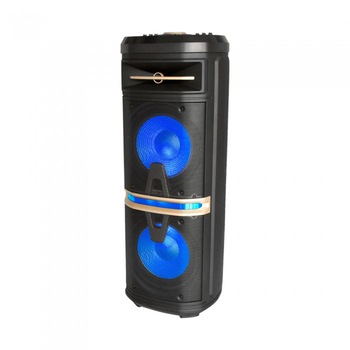 Boxa portabila tip troler, V-TAC, microfon wireless+microfon cu fir, telecomanda, jocuri de lumini, 120w Boxa portabila tip troler, V-TAC, microfon wireless+microfon cu fir, telecomanda, jocuri de lumini, 120w