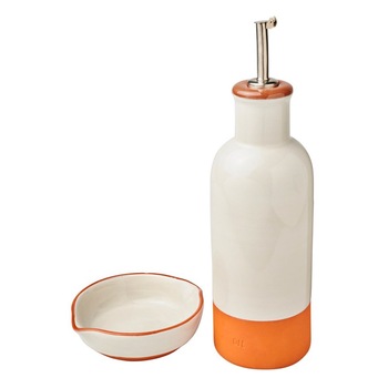 Set de bucatarie 2 piese, pulverizator si bol, Jamie Oliver by AleXer, TAE01, ceramica, otel, portocaliu, breloc inclus Set de bucatarie 2 piese, pulverizator si bol, Jamie Oliver by AleXer, TAE01, ceramica, otel, portocaliu, breloc inclus