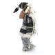 Figurina Mos Craciun Kring, cu sac de cadouri si placuta Welcome, 46 cm, Gri