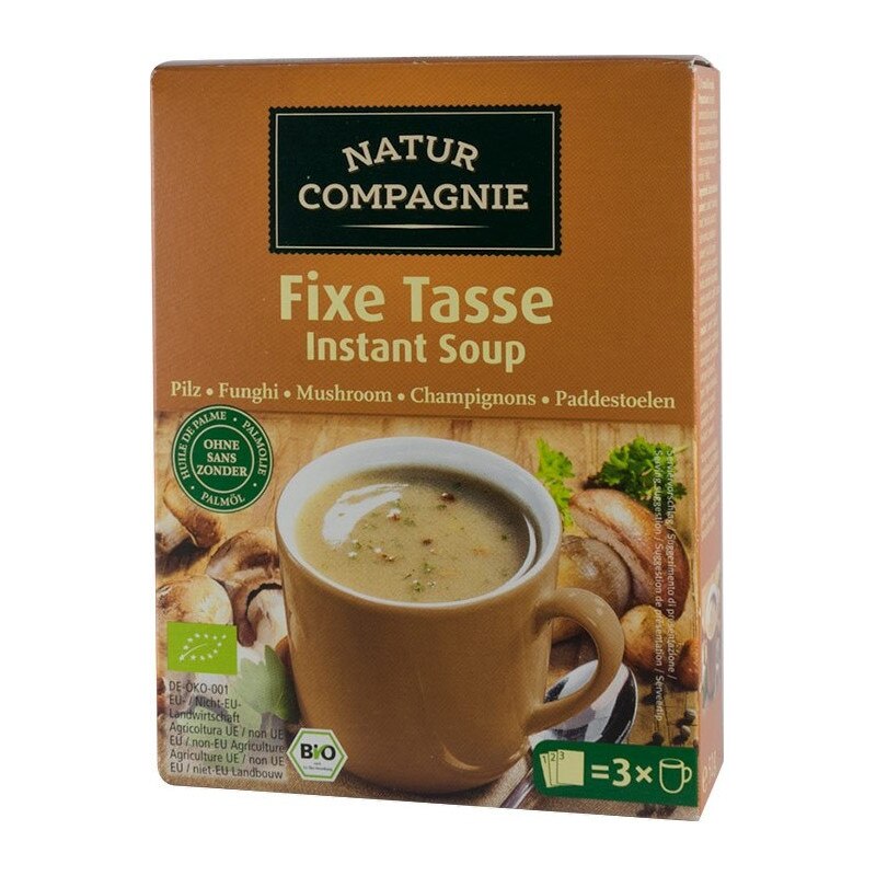 Supa bio instant de ciuperci, Natur Compagnie 3 bucati, 51g