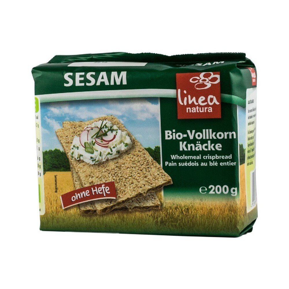 Paine Crocanta Din Faina Integrala De Secara Cu Susan Linea Natura 200 g