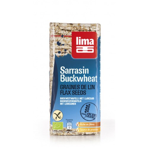 Rondele din hrisca expandata rectangulare cu seminte de in bio 130g