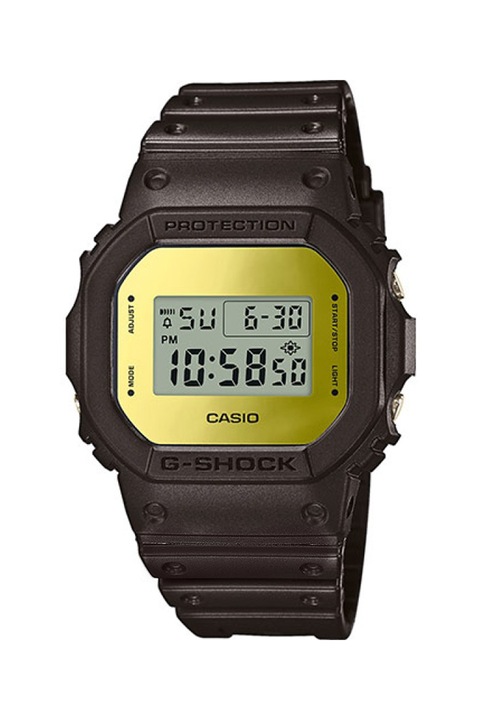 Casio, Удароустойчив часовник с хронограф, Черен / Златист