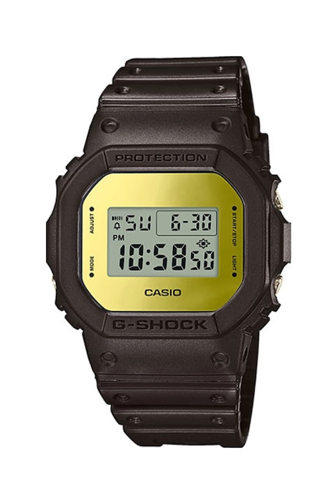 Casio, Ütésálló digitális chrono karóra, Fekete/Aranyszín