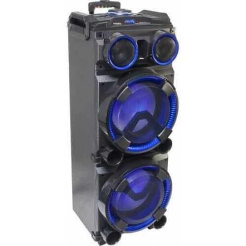 Boxa Profesionala IBIZA, Putere 300W, Conectivitate Bluetooth, AUX IN, Port USB, SD Card, FM Radio, Karaoke, Afisaj LED, Manere, Telecomanda, Microfon Wireless, Negru