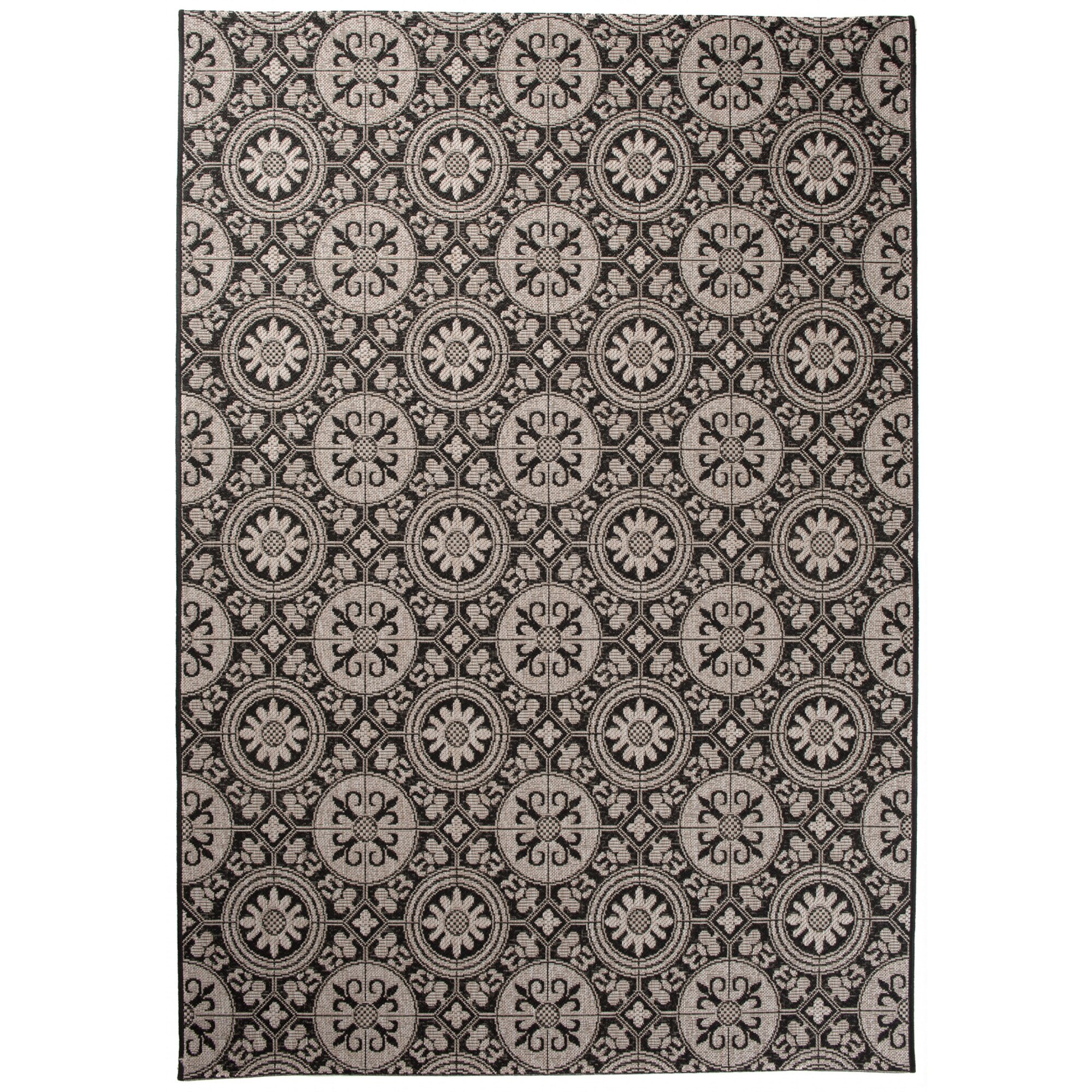 Covor Floorlux Sisal Chemex 20416 / negru,argint 120x170