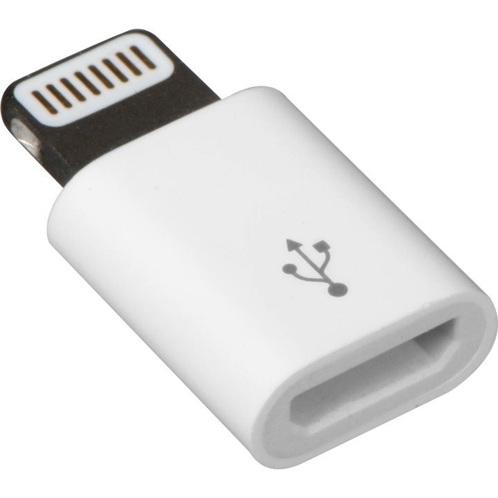 Преходник от Lightning iPhone 5 6 7 към Micro USB OTG DigitalOne SP00085, Адаптер Lightning to MicroUSB