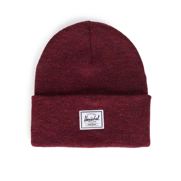 Herschel, Унисекс плетена шапка Elmer с лого, Бордо