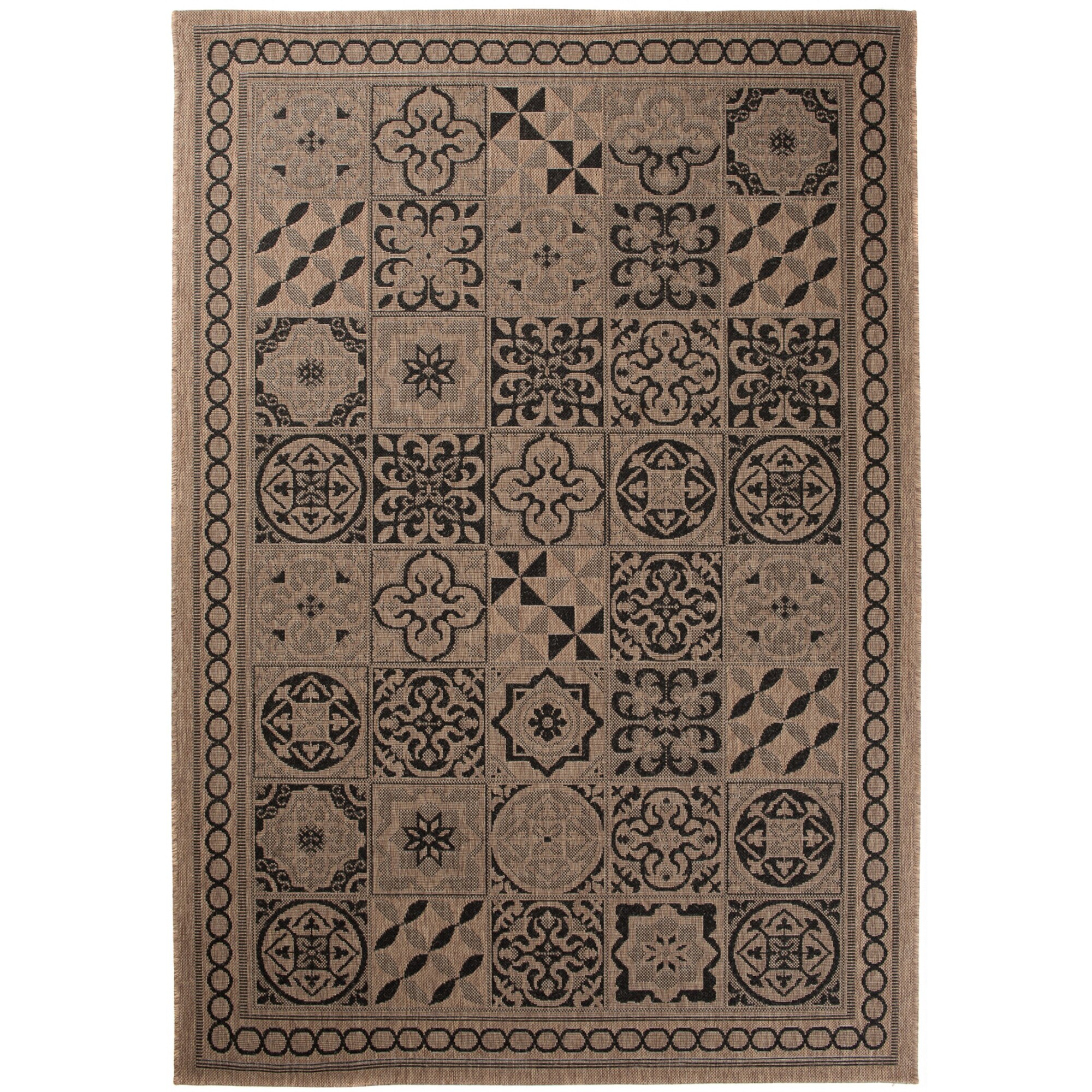 Covor Floorlux Sisal Chemex 20369 e / negru 80x150