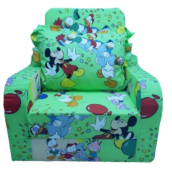 Fotoliu extensibil MELI & MAIA verde Mickey Fotoliu extensibil MELI & MAIA verde Mickey