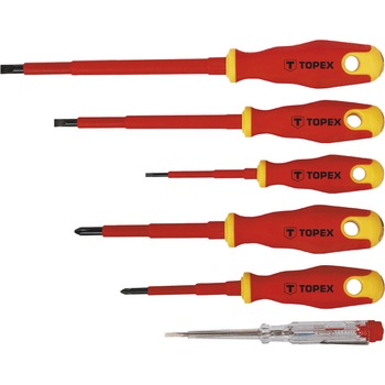Set de surubelnite cu tensiune 1000V, 6 buc, Topex 39D673 Set de surubelnite cu tensiune 1000V, 6 buc, Topex 39D673