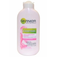 Lapte Demachiant Garnier Essentials, cu trandafir pentru ten uscat si sensibil, 200 ml