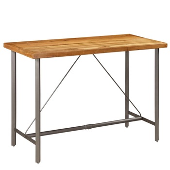 Masa de bar din lemn masiv de tec reciclat, 150 x 70 x 106 cm Masa de bar din lemn masiv de tec reciclat, 150 x 70 x 106 cm