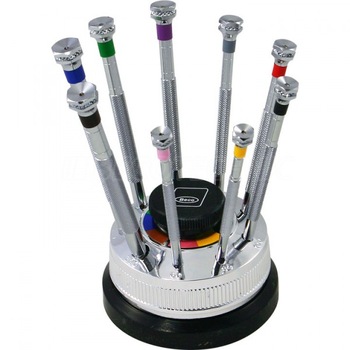 Set 9 Surubelnite 0.6-3.5mm cu Suport Rotativ Beco Set 9 Surubelnite 0.6-3.5mm cu Suport Rotativ Beco