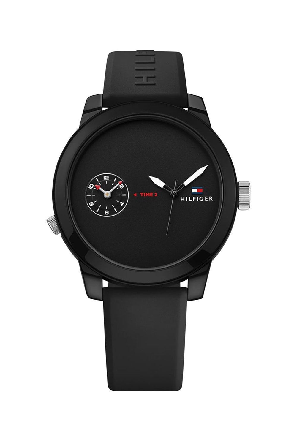 Tommy Hilfiger, Ceas cu o curea de silicon, Negru