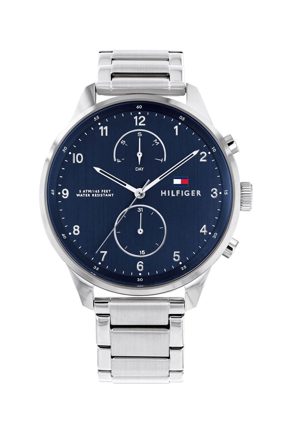 Tommy Hilfiger, Ceas quartz din otel inoxidabil, Argintiu